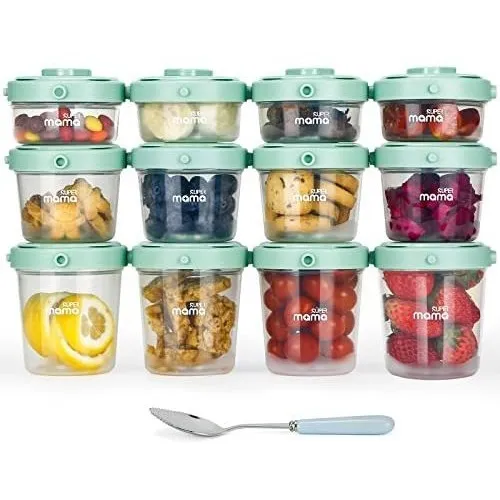 Juego De 12 Recipientes Apilables Para Comida Para Bebés Sup