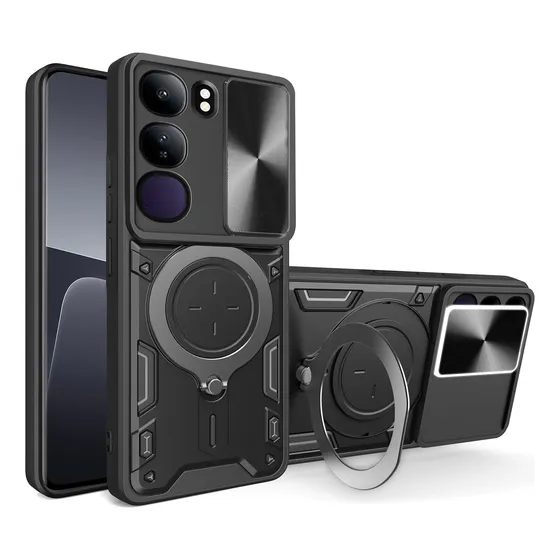 Funda Para Vivo V40 Lite, Cubierta De Cámara Deslizante, Neg