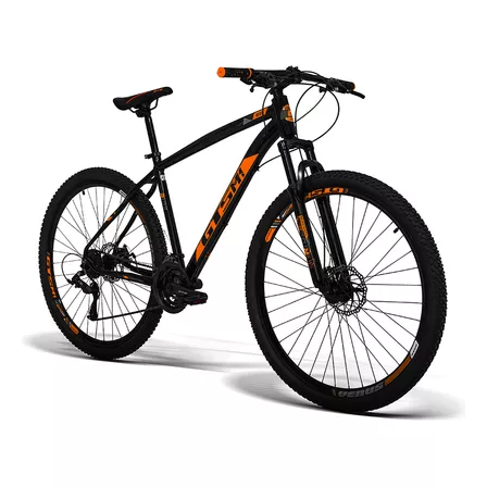 Mountain Bike GTSM1 Ride New Aro 29 Freio À Disco Mecânico Câmbios Gts Tsi 21V Cor Preto/Laranja Quadro 21