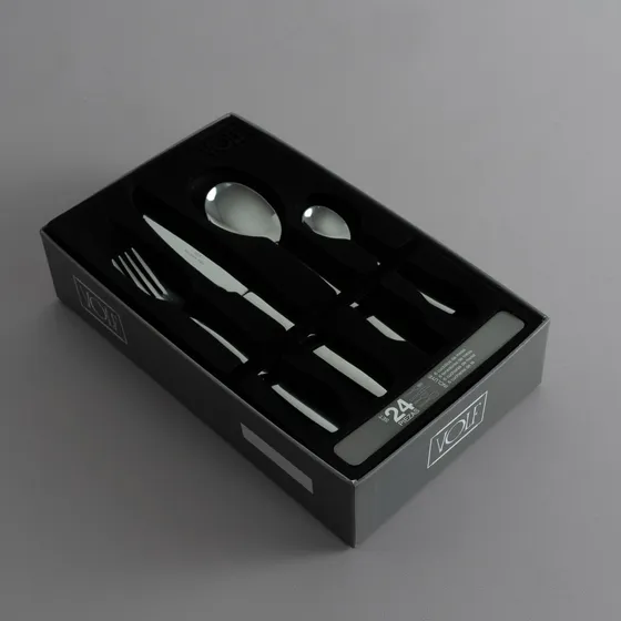 Set De Cubiertos Vento - Box 24 Piezas Volf Color Único