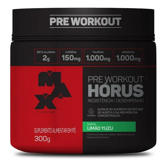 Suplemento Em Pó Max Titanium Horus Sabor Limão yuzu Em Pote De 300g