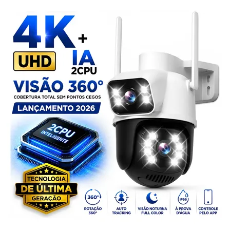 Camera Ip Speed Dome Mais Ptz Wifi Prova D Agua A Melhor Imp Ip66 Dome Lente Dupla Lentes…