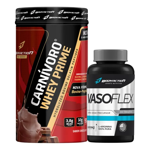 Carnivoro 900g Isolate + Vasoflex Vasodilatador Body Action