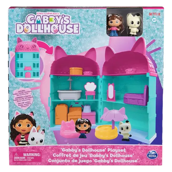 Play Set Casa Plegable Gabby's Dollhouse Con Accesorios