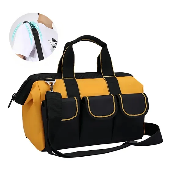 Maleta De Herramientas Gita Con Gran Capacidad Mochila Organizador Color Negro