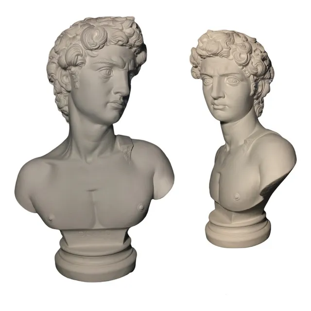 David Para Pintar 33,5 Cm De Alto En Yeso Macizo 