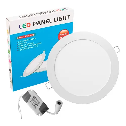 Panel Led 18w Embutir Plafon Circular Redondo Sin Marca