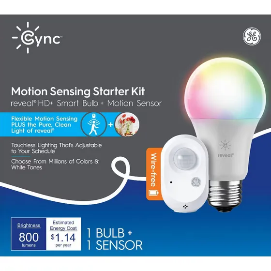 Combo Ge Sensor Movimiento + Bombillo Inteligente Alexa Goog