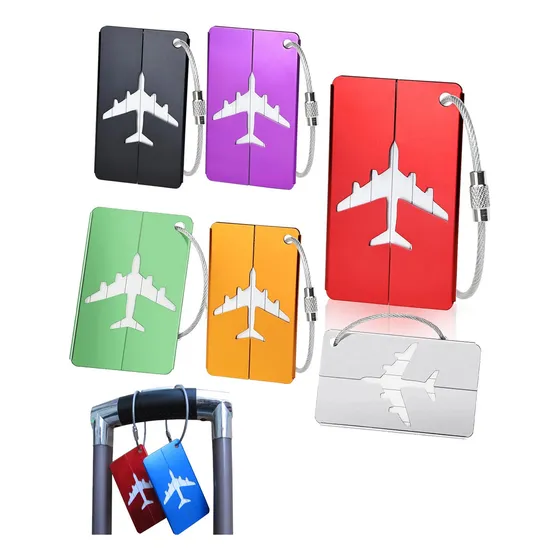 Kit De Etiquetas De 6 Etiquetas Para Maletas Y Mochilas, Col