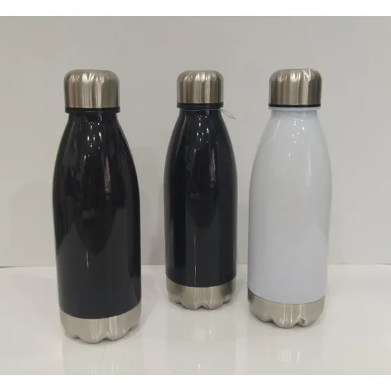 Cooler / Termo Plástico Blancos Y Negros De 500 Ml, Nuevos