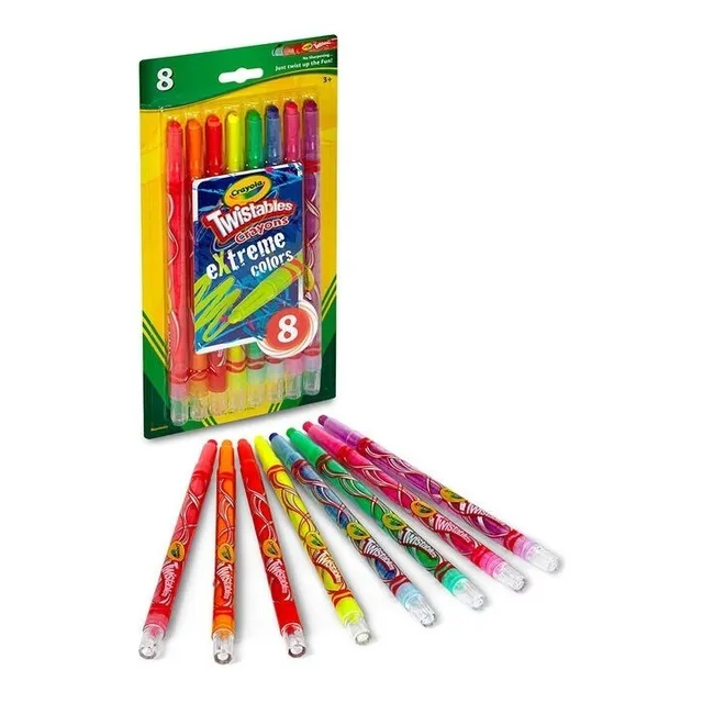 Crayola Twistables Extreme Neon Colors Crayones Twist 8 Pzs.