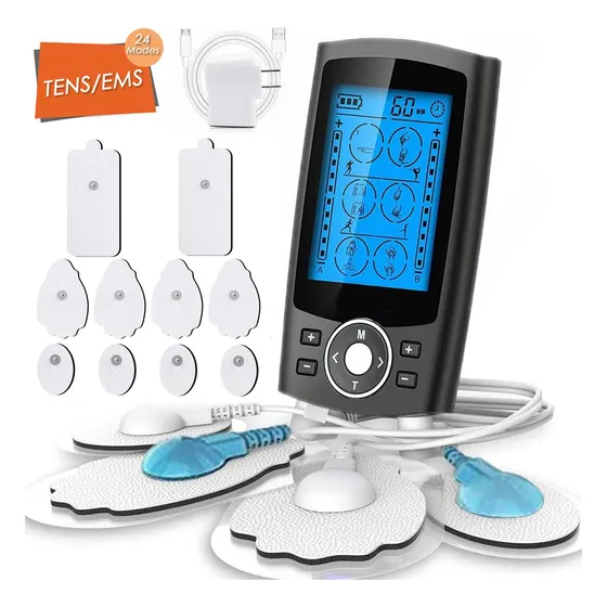 Tens/ems Electroestimulador De Pulso Recargable 24 Modos