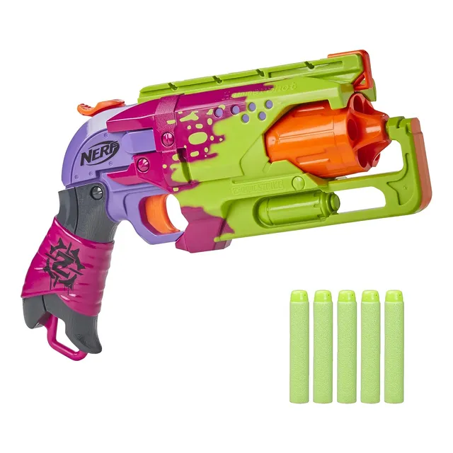Nerf Zombie Strike Hammershot Blaster, 5 Darts Oficiales - E