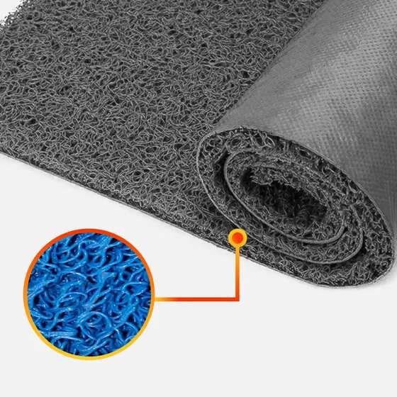Piso Pvc Limpiapiés 1.20mtx12 Mts Azul Alto Tráfico Qrubber