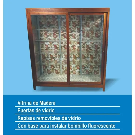 Vitrina De Madera Usada.