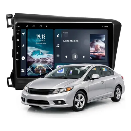 Multimidia Honda Civic G9 2012 A 2016 Octacore 6+128gb 4g 9p