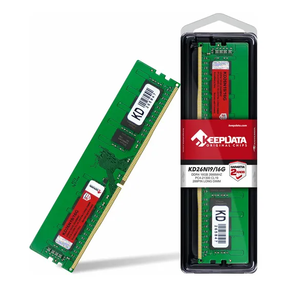 Memória Ram Desktop Ddr4 16gb 2666mhz Keepdata Kd26n19/16g