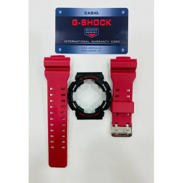 Carcasa + Correa Casio G-shock Ga-100 Ga-110 Ga-120 Negr Roj