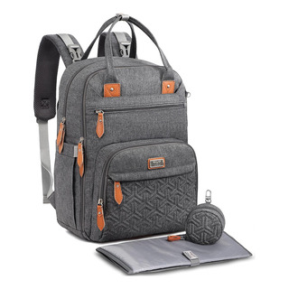 Welavila - Mochila Para Pañales, Bolsas De Bebé Con Cambi. Color Gris Oscuro Welavila - Mochila Para Pañales, Bolsas De Bebé Con Cambi. Color Gris Oscuro