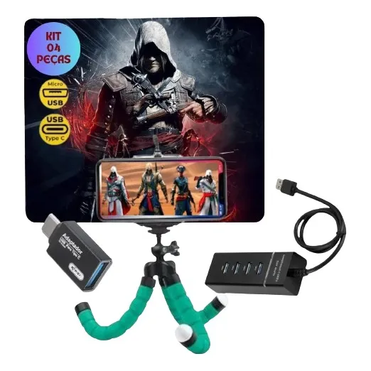 Kit Gamer Para Celular Completo Barato Top Mobilador Ff Pubg