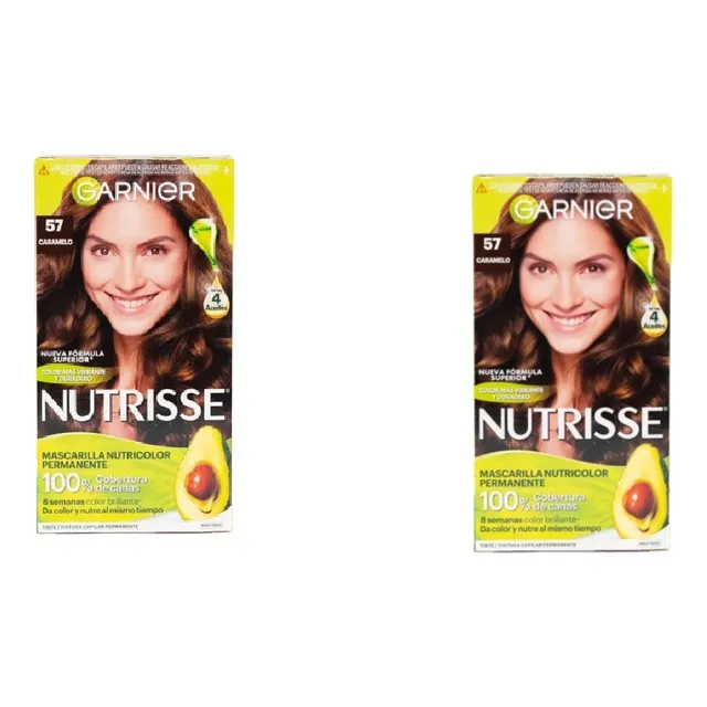 2 Pack Tinte Permanente Dama Nutrisse Garnier 57 Caramelo Caramelo