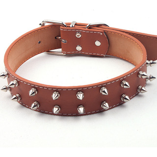 Collar De Pu/perro Con Púas De Metal Para Perros Medianos Y Collar De Pu/perro Con Púas De Metal Para Perros Medianos Y