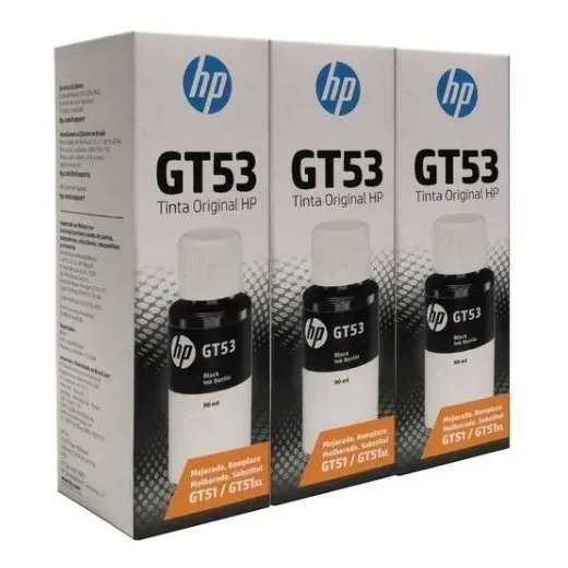 Combo 3 Botella Tinta Hp Gt53 Negro 1vv22al Original 115 318