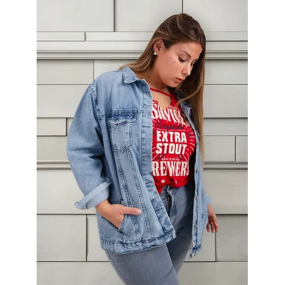 Campera De Jean Tendencia Exc/calidad Plus Size 48 - 54 Ss