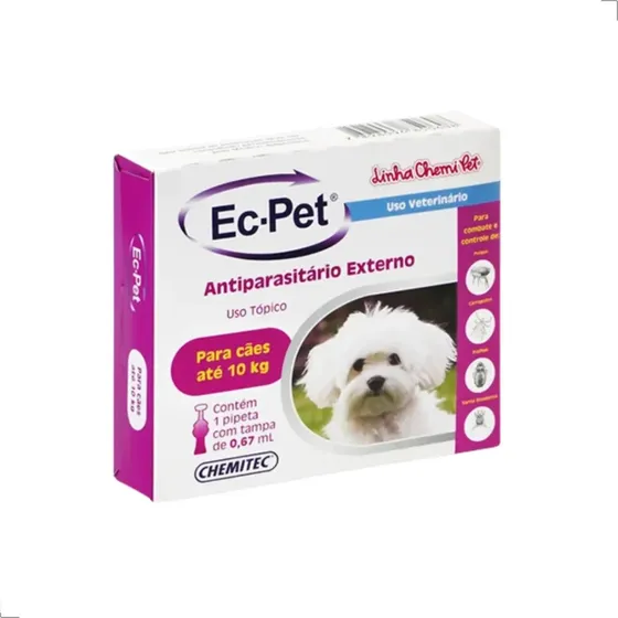Carrapaticida Para Cachorro Filhote Ec Pet 1- 10 Kg