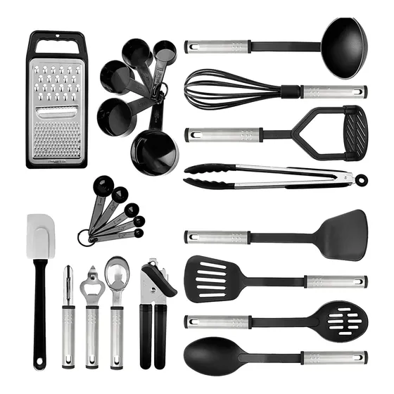 Juego De Utensilios De Cocina De Acero Inoxidable, 24 Piezas