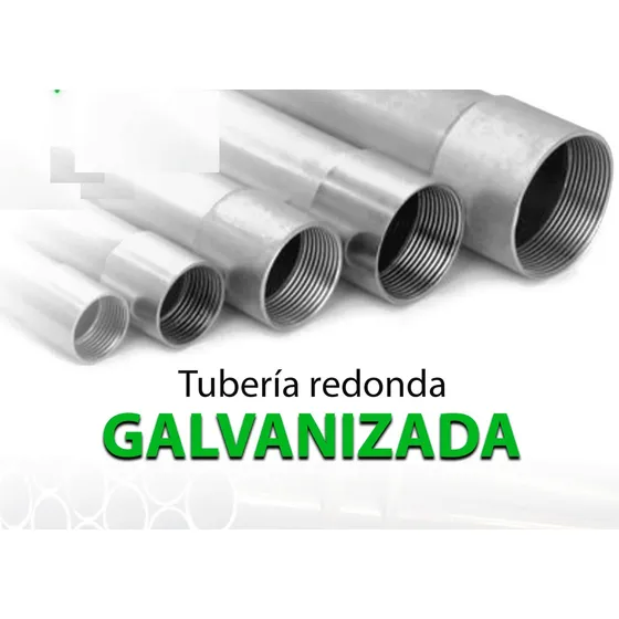 Tubo H.g. 2-1/2 Pulgadas Astm A-53 Galvanizado Sch40
