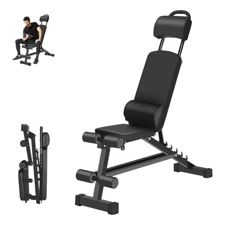 Press Banca Abdominal Reclinable Multiuso Ajustable Plegable