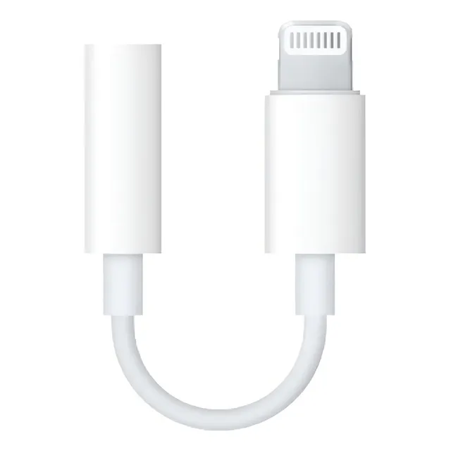 Adaptador De Audífonos Jack 3.5 Mm A Lightning Motomo Jh-002 Color Blanco