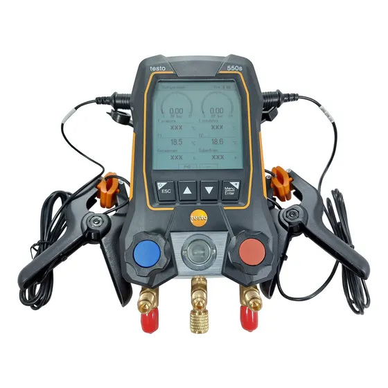 Manifold Digital Bluetoot + 2 Pinzas Temperatura Testo 550s