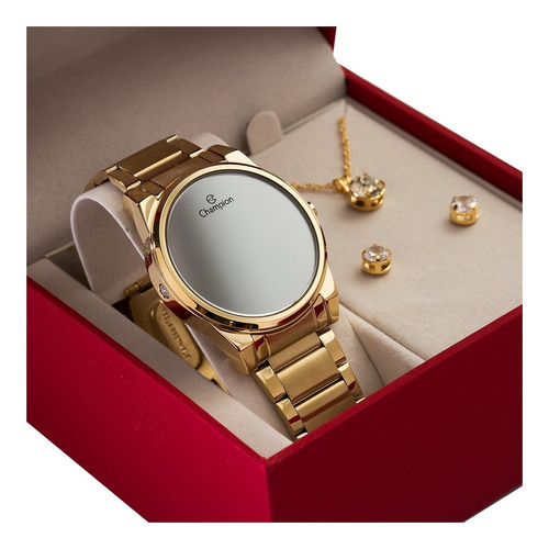 Relógio Champion Feminino Dourado Original 