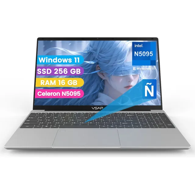 Laptop 15.6in Notebook Intel Celeron N5095 16g Ram 256g Ssd
