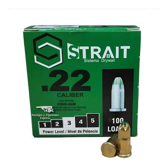 Fulminante Strait Calibre 22 Nivel 3 Verde X 100 Und