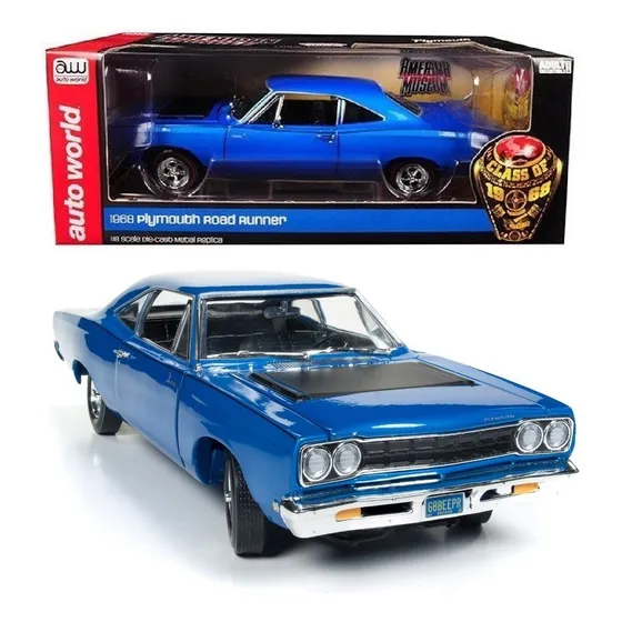 Plymouth Road Runner 1968 American Muscle 50t Autoworld 1/18