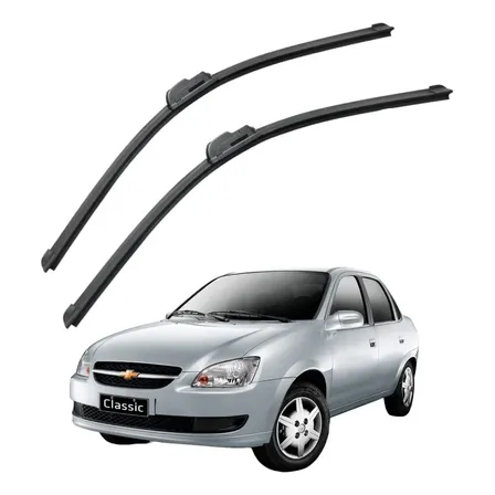 Par Palheta Limpador Parabrisa Celta Corsa Classic Todos Preto