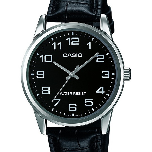 Relógio Casio Masculino Collection Couro Mtp-v001l-1budf-br Relógio Casio Masculino Collection Couro Mtp-v001l-1budf-br
