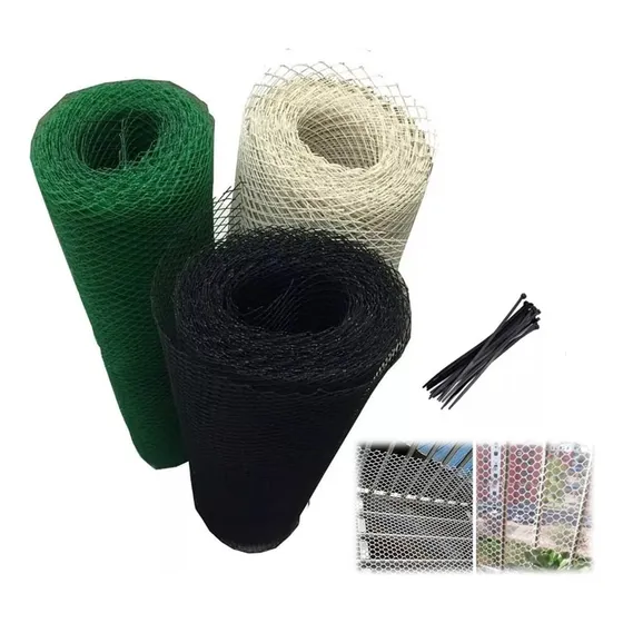 Cerramiento Tejido Malla Plástica Romboidal Negro 1,2m X 5m