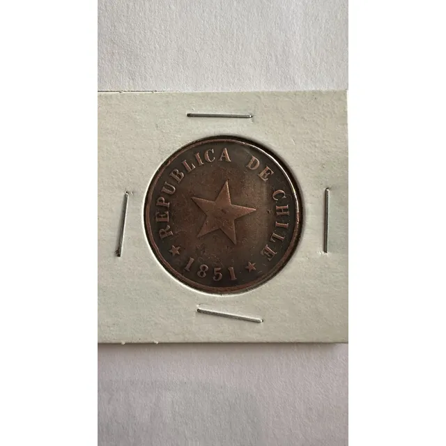 Moneda Antigua Chile, De 1851 Material Cobre, Un Centavo