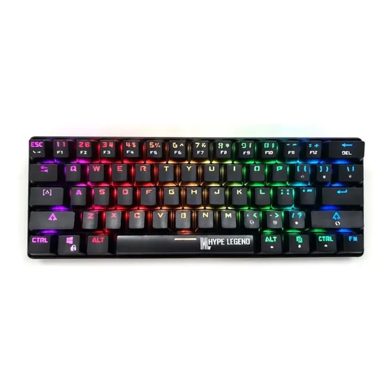 Teclado Mecánico Hype Legend Rebel Inglés US QWERTY RGB Antighosting