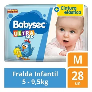 Babysec Fraldas Ultrasec Galinha Pintadinha M 28 Unidade Por Pacote Babysec Fraldas Ultrasec Galinha Pintadinha M 28 Unidade Por Pacote