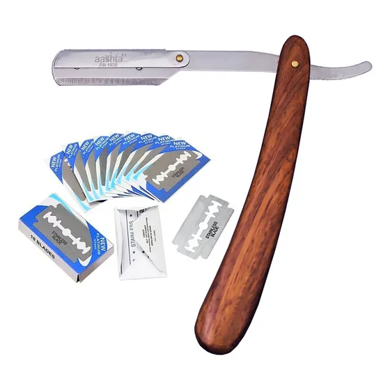 Porta Navaja Barbero Mango Madera