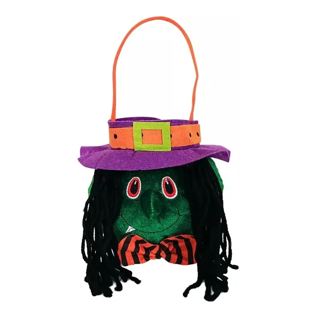 Halloween Bolso Redondo Con Capucha Porta Golosinas En Felpa