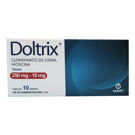 Doltrix Clonixinato Lisina, Hioscina 250mg 10mg 10 Tabletas