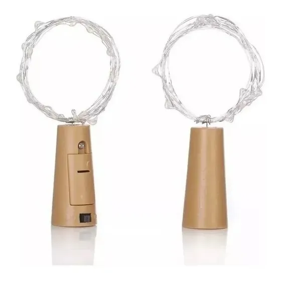Fio Luz De Fada Led Cordão Rolha Luz P/ Garrafa Decoração