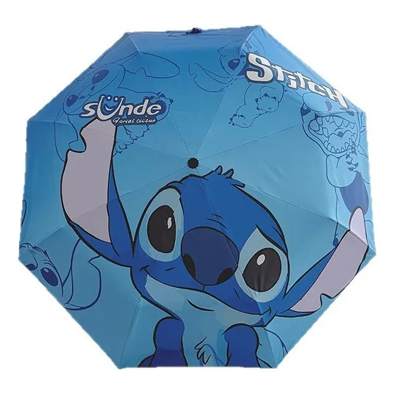 Guarda-chuva Infantil Stitch De Uso Duplo Com Proteção Uv.