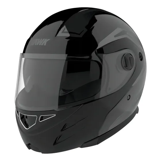 Casco para moto multi-modular Hawk RS5 Vector Acabado Brillante negro talle M